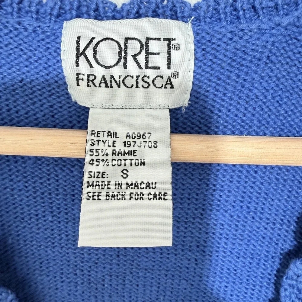 Koret Women's Embroidered Floral Sweater Vest Small 90s Cottagecore Grannycore